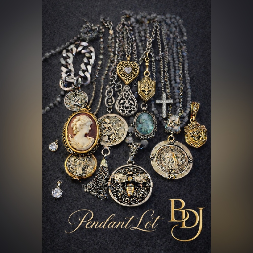Pendant Lot | Vintage Mod Charms & Pendants | 1/2 lb | Unsearched Reseller Pull